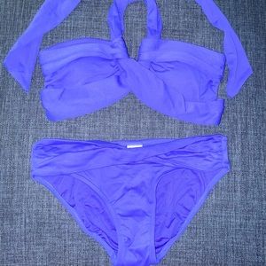 Blue Seafolly Bikini Set with versatile Top.